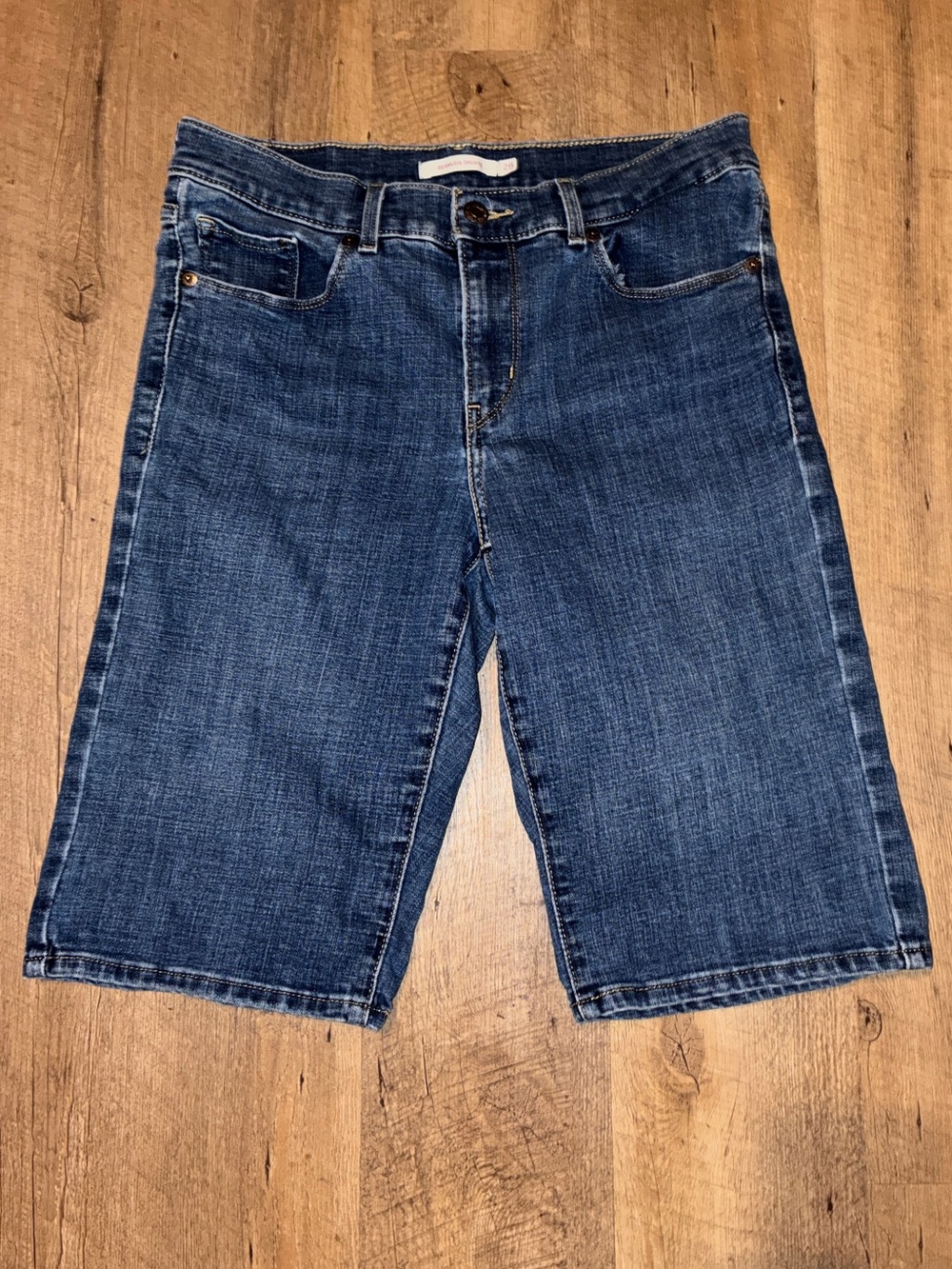 Levi’s Classic Mid-Blue Denim Bermudas